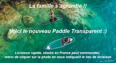 acheter paddle transparent, acheter kayak transparent; kayak fond transparent; kayak transparent à vendre
