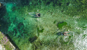 Kayak sur la Sorgue drone